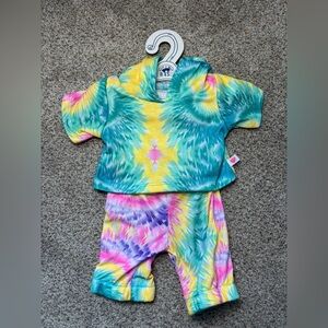 BUILD A BEAR RAINBOW Athleisure Set PJ'S Hoody OUTFIT CLOTHES NEW Tie Dye